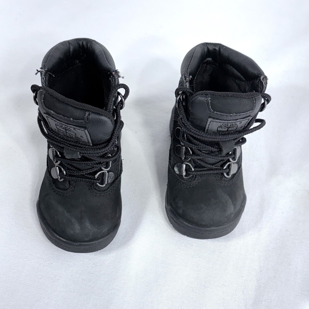 Timberland Kids 6-Inch Field Boot Black Nubuck Leather Mesh 44890 Size 6 Toddler